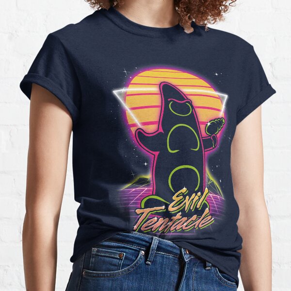 Vista previa del artículo con la obra «Tentáculo malvado retro», diseñado y vendido por Olipop.