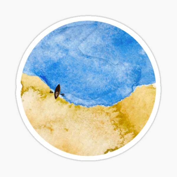 Beach from above. Sticker