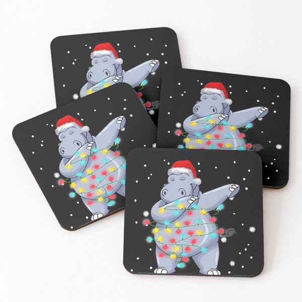 Item preview, Christmas Lights Dabbing Hippo T-Shirt designed and sold by EveElliott.
