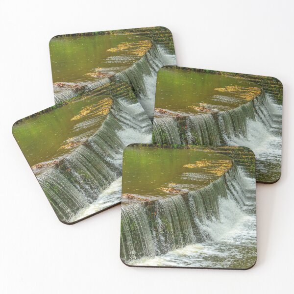 Item preview, Golden leaves on a weir designed and sold by Dalyndigital Photography.