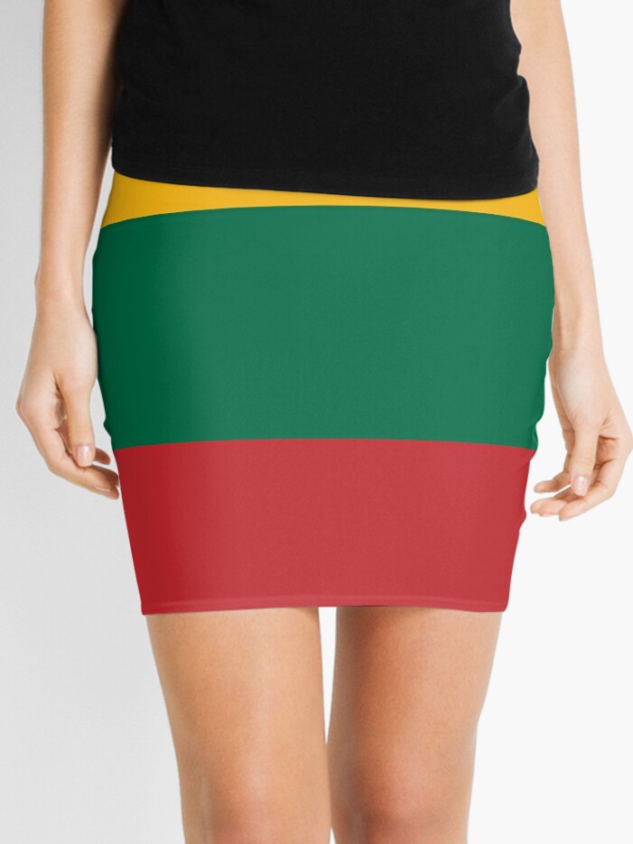 Yellow Green And Red Flag Of Lithuania Mini Skirt By Pdgraphics Redbubble