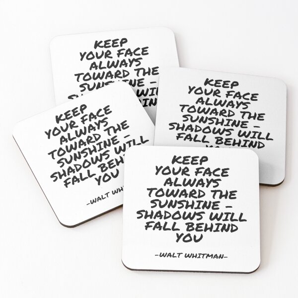 Item preview, Walt Whitman - Keep your face always toward the sunshine - shadows will fall behind you  designed and sold by appleofyoureye.