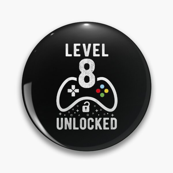 Item preview, Kids Level 8 Unlocked Video Game 8th Birthday Gift designed and sold by reginaflatencan.
