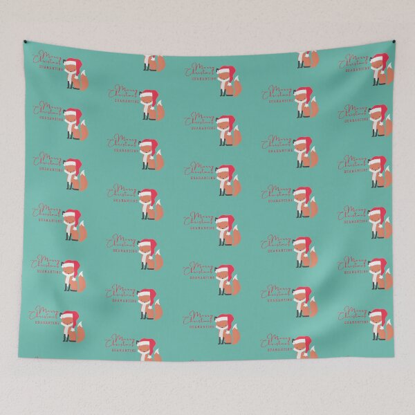 Item preview, Merry Christmas Quarantine fox designed and sold by NomadMessenger.