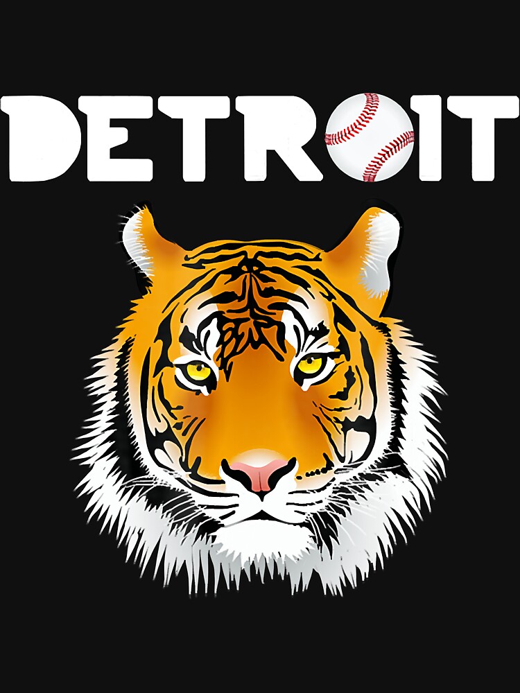  Distressed Tiger Mascot Tshirt Cool Detroit Tiger