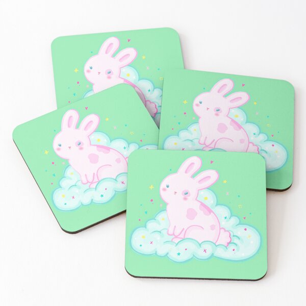Item preview, Green Bunny Clouds designed and sold by bunnyjanie.