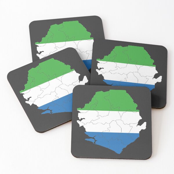 Item preview, Sierra Leone Flag Map with regions designed and sold by Alo.