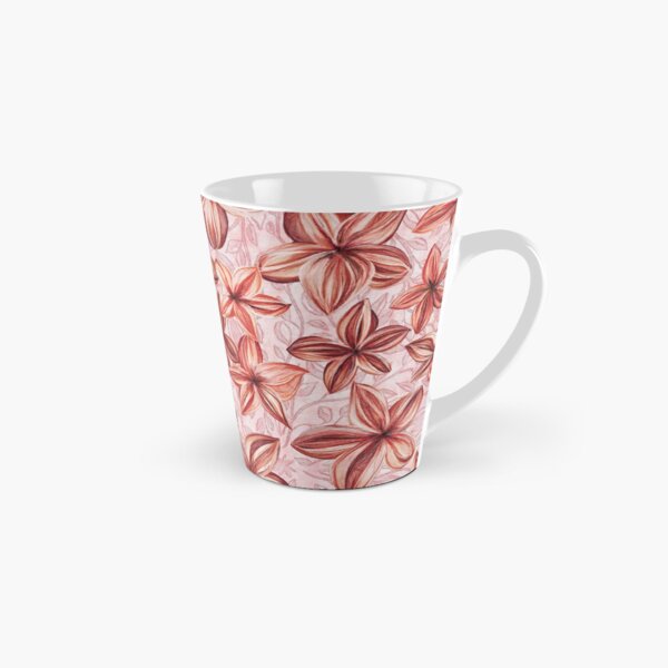 Aloha hand painted fabric - coral light Tall Mug