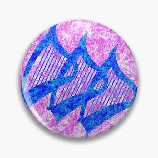 Item preview, Three blue harps on a pink patterned background designed and sold by Only1helen.