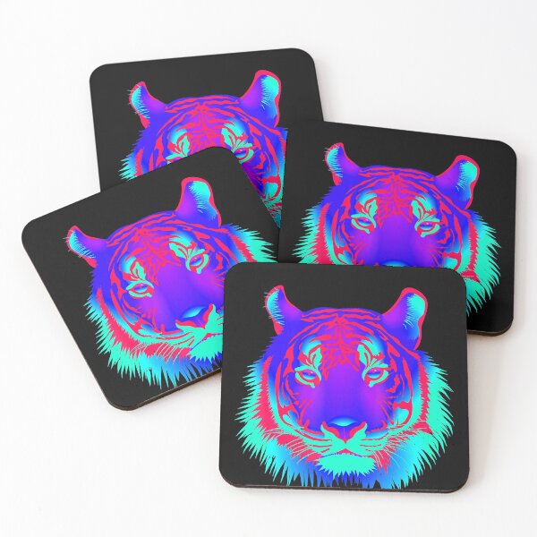Item preview, EDM Electronic Dance Techno Colorful Tiger Rave T-Shirt designed and sold by EveElliott.
