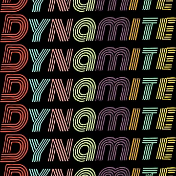 Artwork thumbnail, Dynamite - Groovy Abstract Colorful Lettering by GDCdesigns