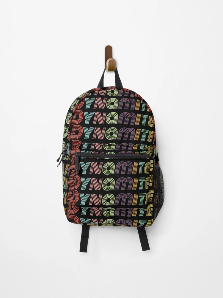 Thumbnail 1 of 3, Backpack, Dynamite - Groovy Abstract Colorful Lettering designed and sold by GDCdesigns.