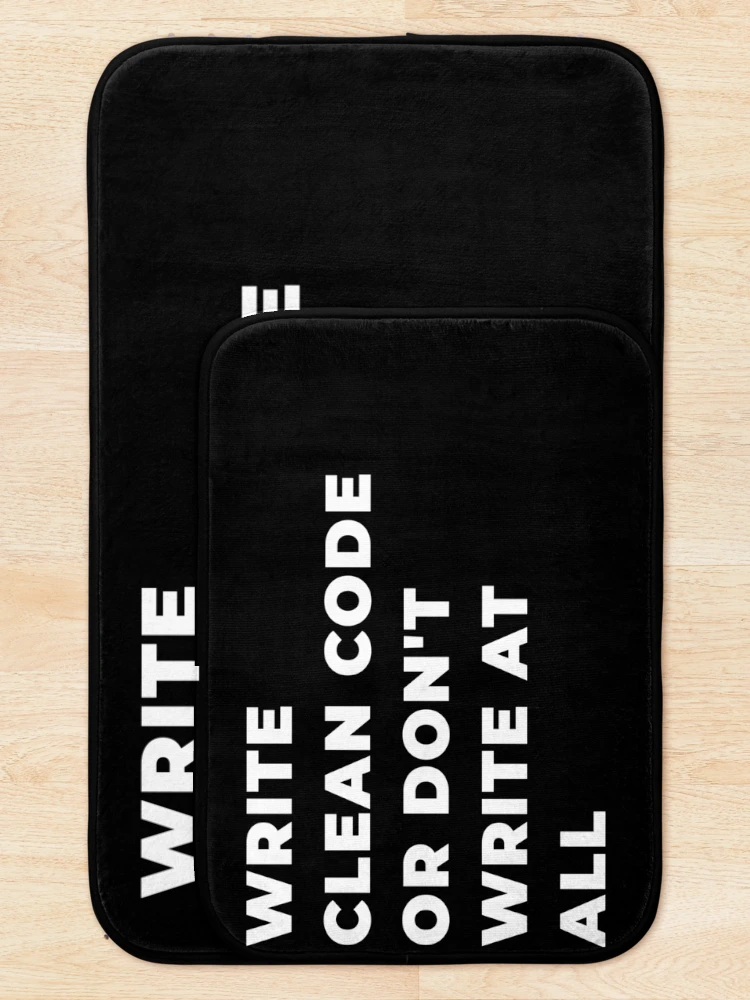 Thumbnail 5 of 6, Bath Mat, Write Clean Code designed and sold by Mechashadow.