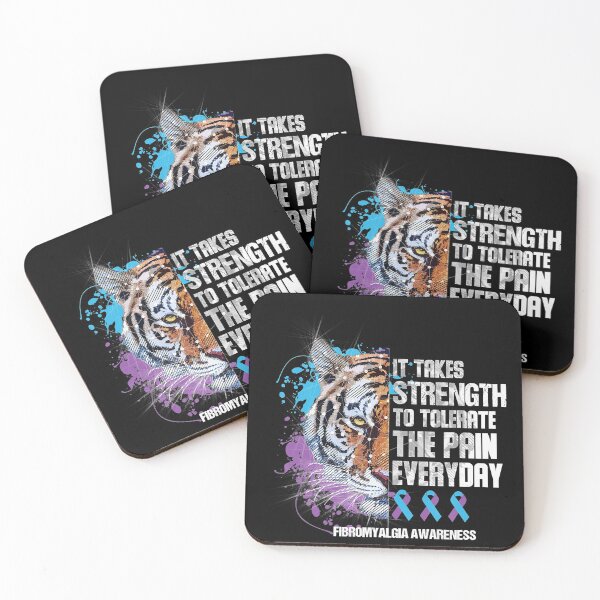 Item preview, Fibromyalgia Ribbon It Takes Strength To Tolerate The Pain T-Shirt designed and sold by EveElliott.