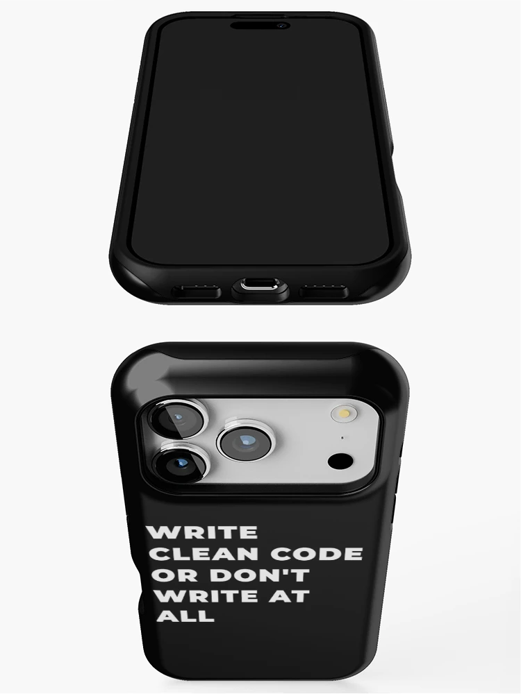 Thumbnail 3 of 4, iPhone Case, Write Clean Code designed and sold by Mechashadow.