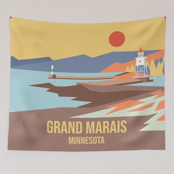 Item preview, Grand Marais Minnesota Lighthouse designed and sold by PulpTrends.