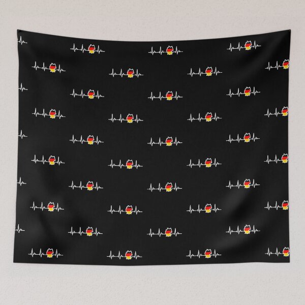 Item preview, German Flag My Heart Beats for Germany White Heartline designed and sold by samshirts.