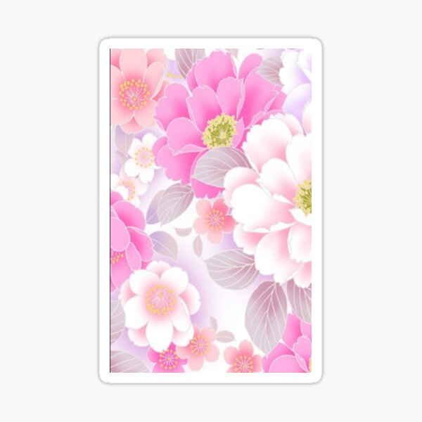 Item preview, Colorful pink floral design designed and sold by aysha Irshad.