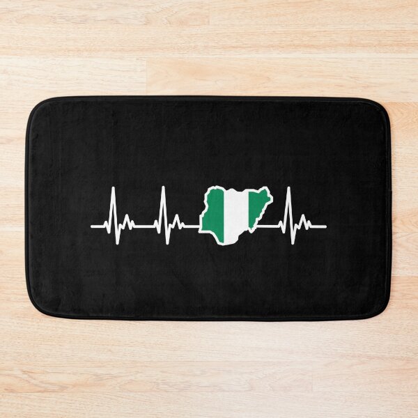 Item preview, Nigerian Flag My Heart Beats for Nigeria White Heartline designed and sold by samshirts.
