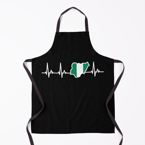 Item preview, Nigerian Flag My Heart Beats for Nigeria White Heartline designed and sold by samshirts.