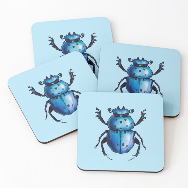 Item preview, Blue Beetle Cool Insect Art designed and sold by Boriana Giormova.
