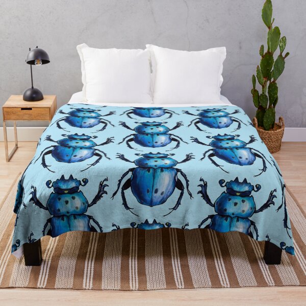 Item preview, Blue Beetle Cool Insect Art designed and sold by Boriana Giormova.