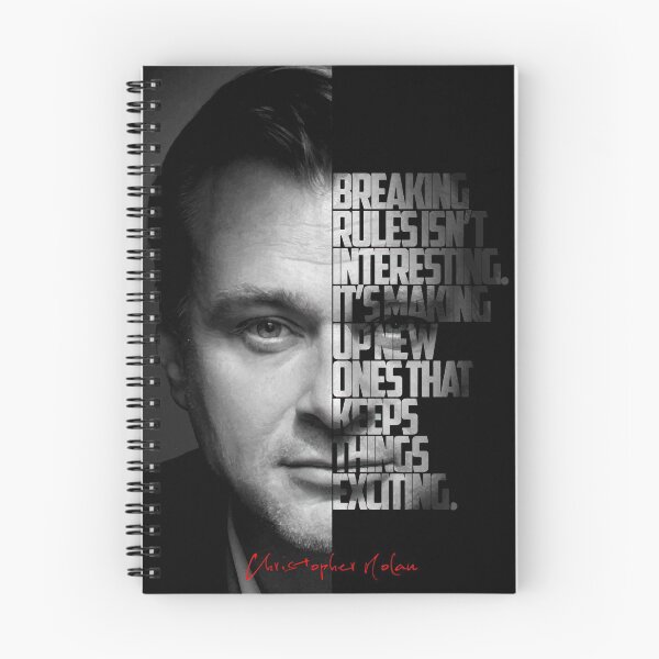 Item preview, Black and white Christopher Nolan quote. designed and sold by Enea Kelo.