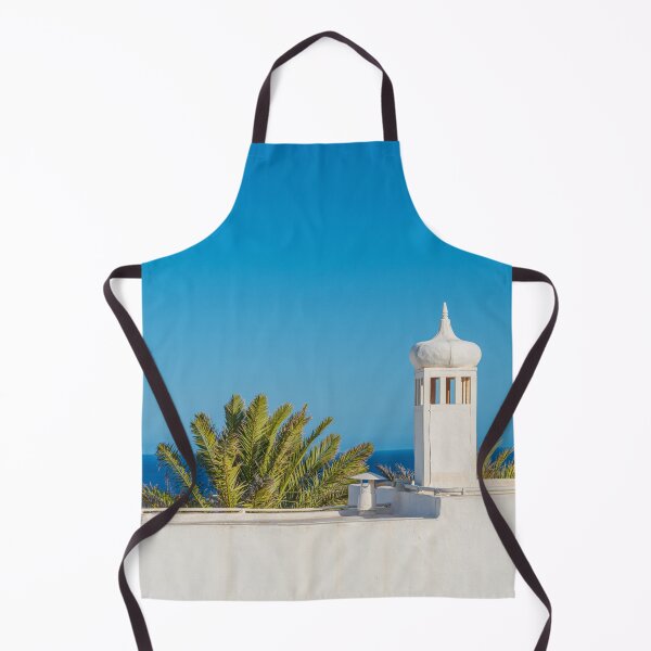 Item preview, Blue sky and white rooftops chimneys designed and sold by iCimages.net.