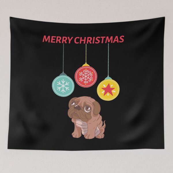 Item preview, Pug Merry Christmas designed and sold by joabaj.