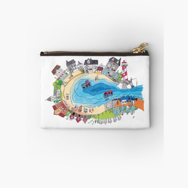 Artikelvorschau, Seaside Harbour Illustration With British and Nordic influences entworfen und verkauft von LouiseFranksArt.