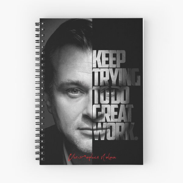 Artikelvorschau, Schwarz-weißes Zitat von Christopher Nolan. entworfen und verkauft von Enea Kelo.