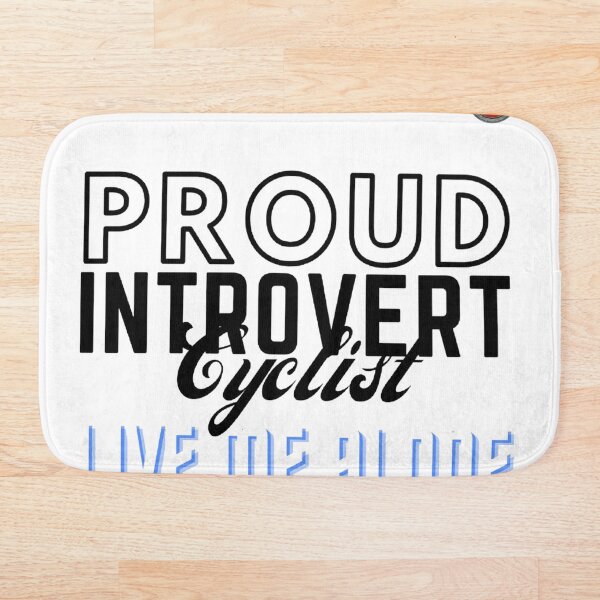 cyclostock - PROUD INTROVERT CYCLIST Bath Mat