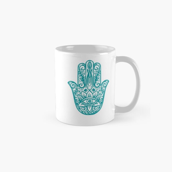 Aperçu de l'œuvre Main de Hamsa turquoise foncé créée et vendue par foxcreative.