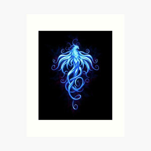 Royal Phoenix blue Art Print
