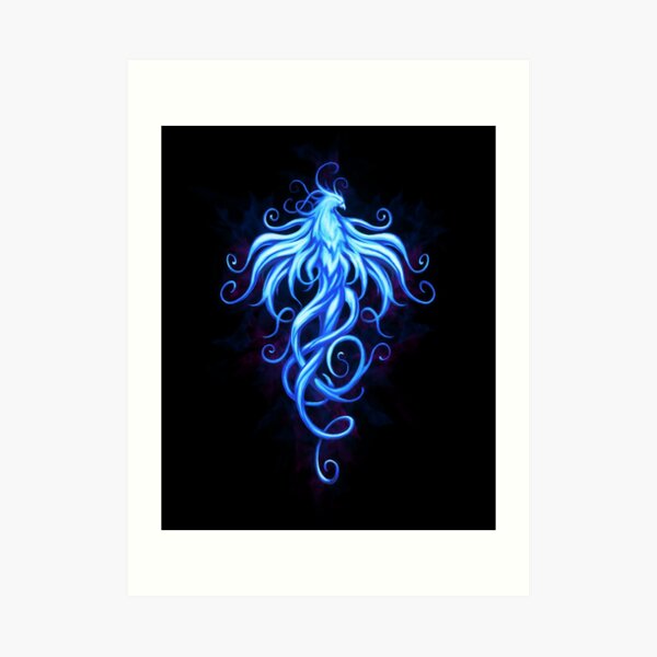Royal Phoenix blue Art Print