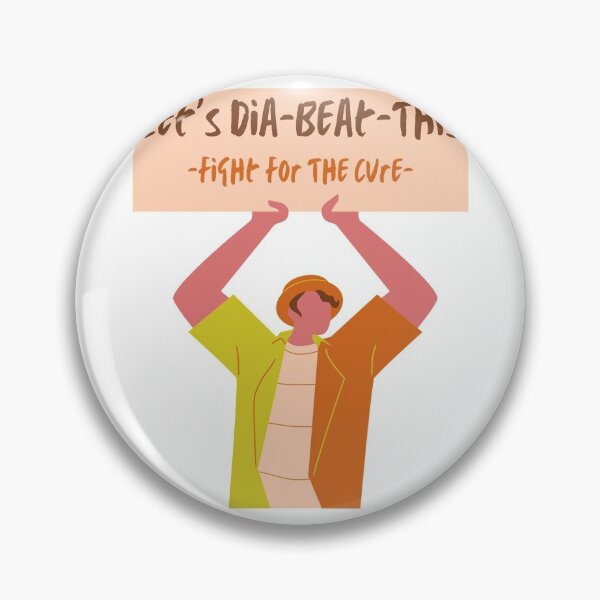 Item preview, Lets Dia-Beat-This Fight For The Cure Diabetes  designed and sold by ClearCreekCo.
