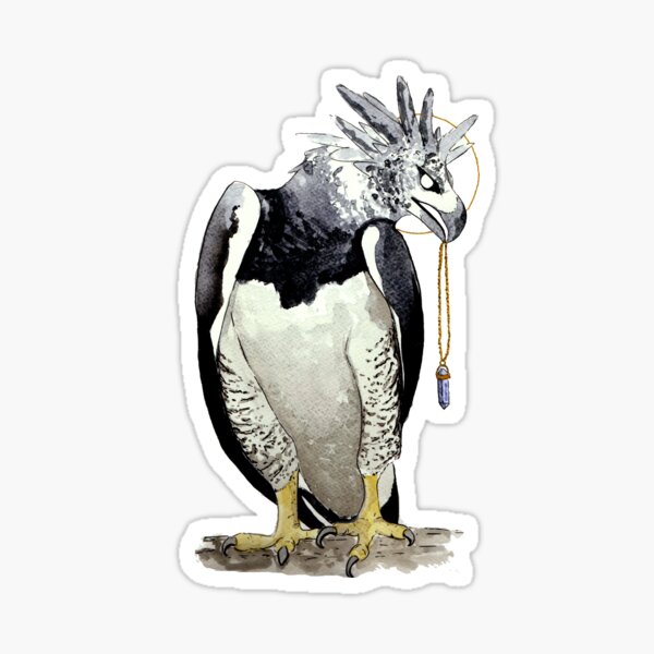 Witchy Harpy Eagle Sticker for Sale by Elliezart