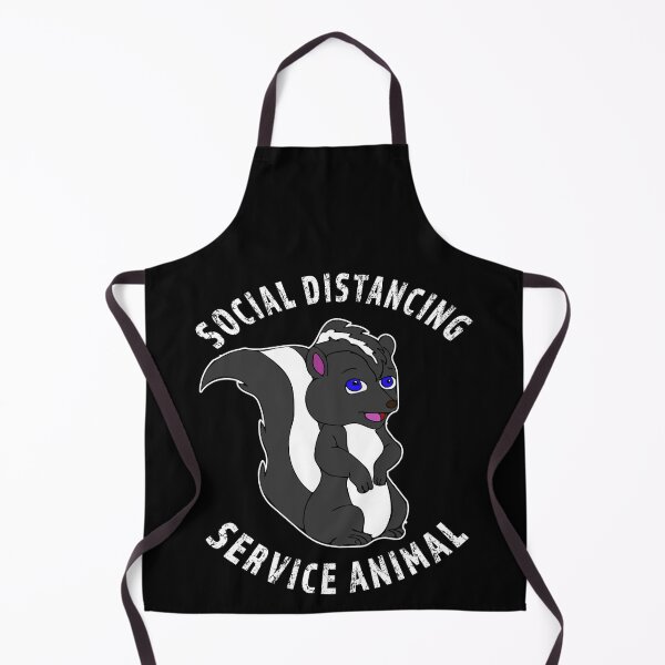 Item preview, Social distancing service animal cute skunk designed and sold by AllLeftSides42.
