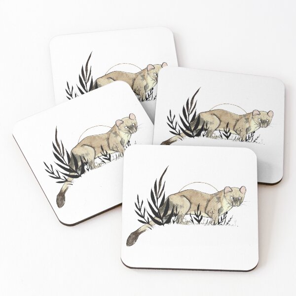 Item preview, Witchy stoat weasel wildlife watercolour designed and sold by Elliezart.