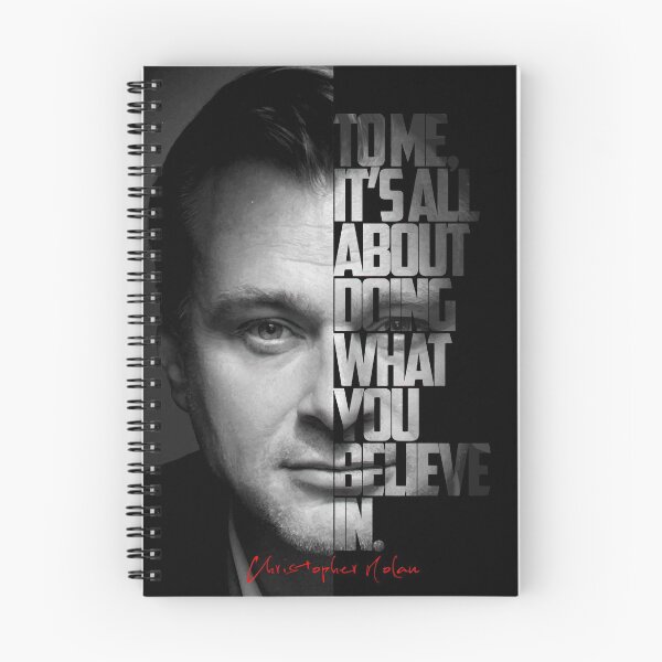 Item preview, Black and white Christopher Nolan quote. designed and sold by Enea Kelo.