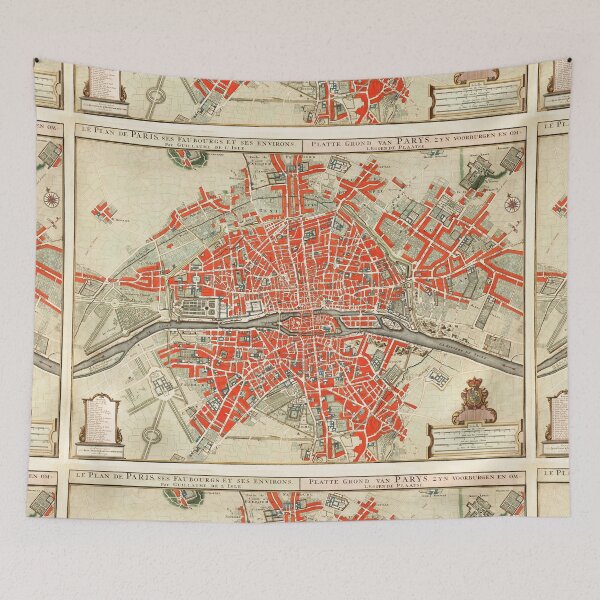 Item preview, Vintage Paris Map designed and sold by SFTStudio.