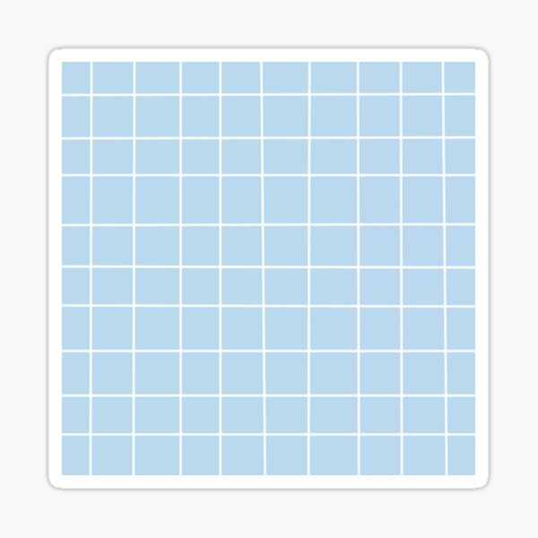 "Pastel Blue Grid" Sticker for Sale by julianacrafts Redbubble