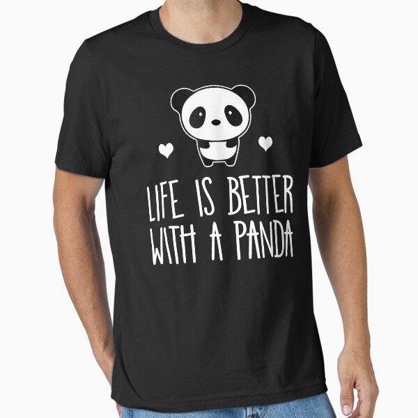 Life Is Better With A Panda Animal Bear Hearts T-Shirt