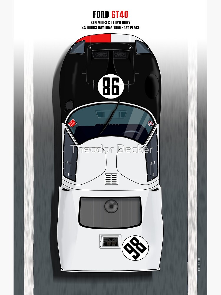 Ken Miles Lloyd Ruby GT40, Daytona 66 Poster