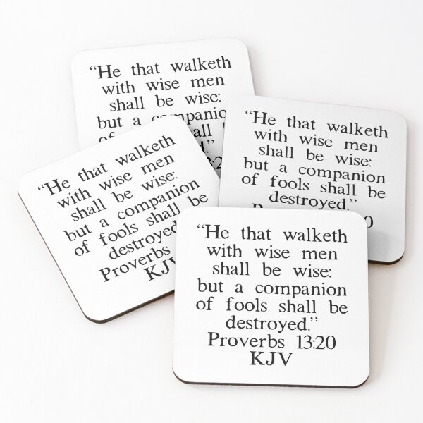 Item preview, Proverbs 13:20 KJV designed and sold by IBMClothing.