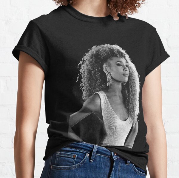 Whitney Houston Imprimé Blanc T-shirt classique