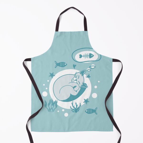 Item preview, Sleeping Russian Blue Cat Dreaming About Fish designed and sold by lulululupaint.