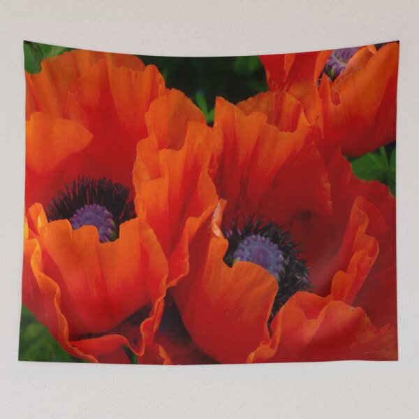Item preview, Poppies in bloom trio in red designed and sold by whimwitch.
