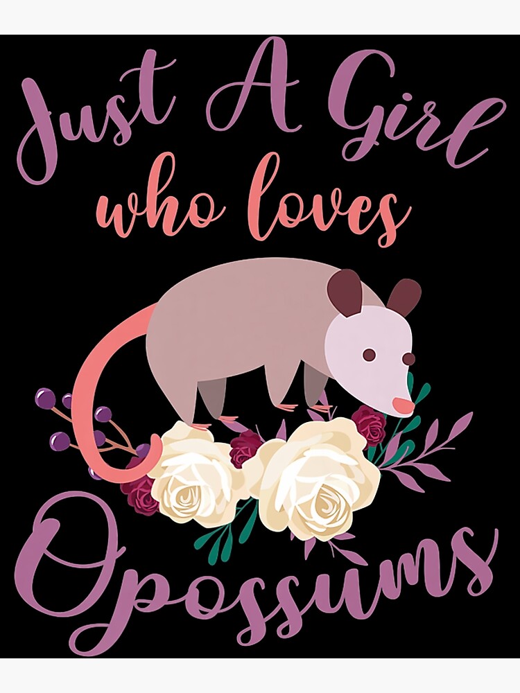 Possum Just A Girl Who Loves Opossum Live Ugly Cute T Poster For Sale By Janelamico Redbubble