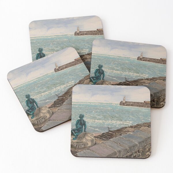 Item preview, Folkestone mermaid in Kent,England. Lovely beach scene, original art work. designed and sold by shaz141.